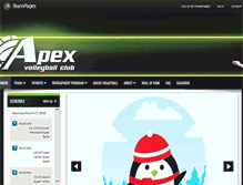 Tablet Screenshot of apexvolleyball.com